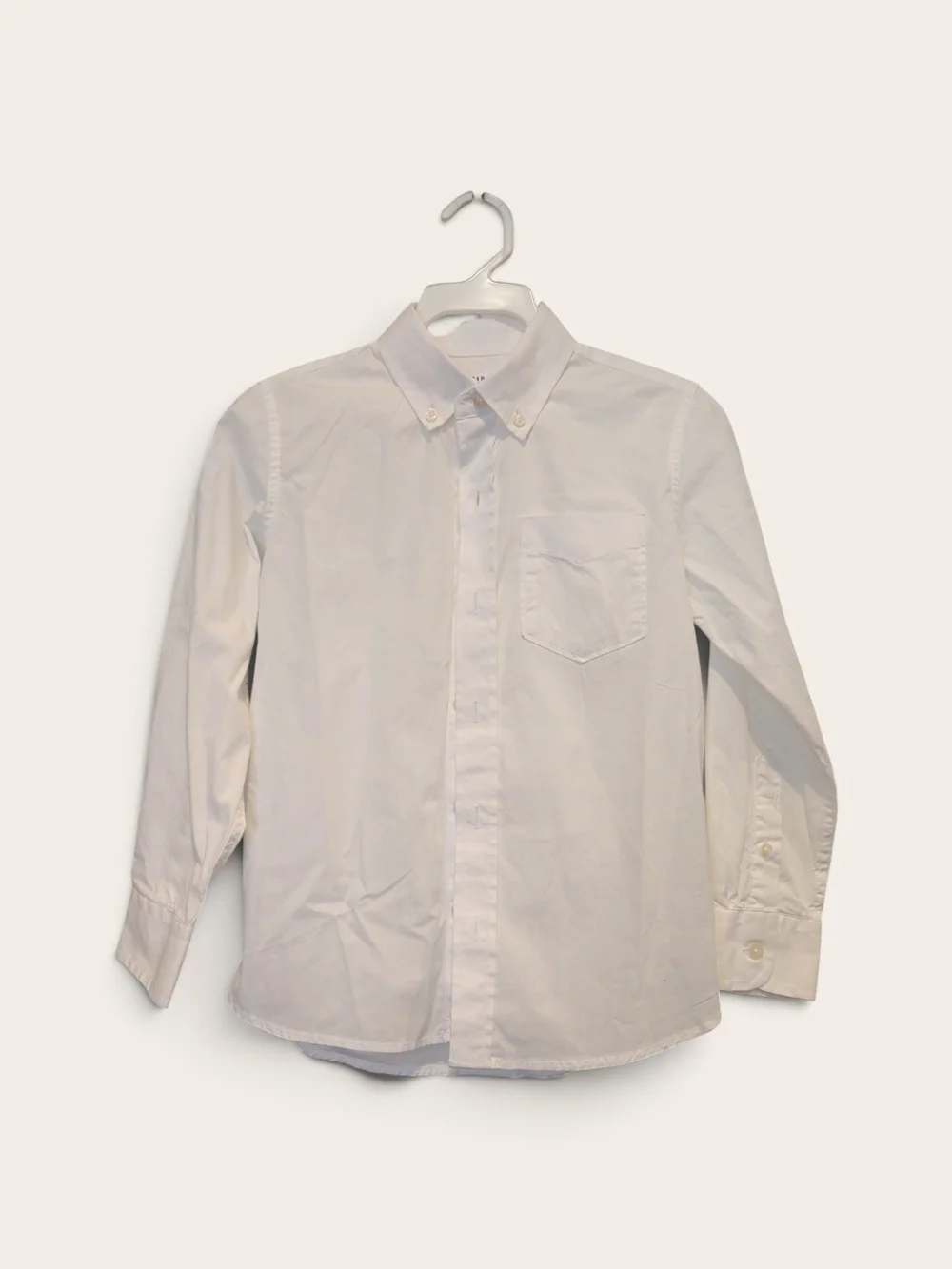 GAP Kids White Button-Down Dress Shirt